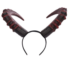 L'VOW Demon Horn Headband closeup highlights lightweight durability for all-night cosplay.