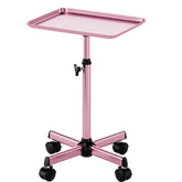 LWADALN salon tray cart side view emphasizes sturdy metal frame for durability.