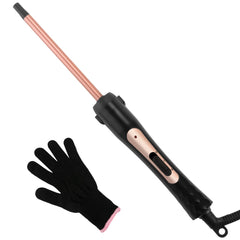 LXMTOU 3/8 inch curling wand close-up with compact barrel for tight curls