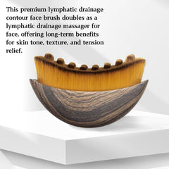 Lymphatic Contour Face Brush compact design fits in palm for travel-friendly skincare sessions.