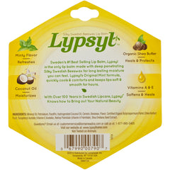 Lypsyl Intense Protection Original Mint closeup of creamy texture for easy use.
