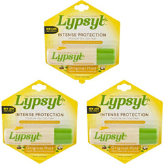 Lypsyl Intense Protection Original Mint packaging shows long-lasting moisture.