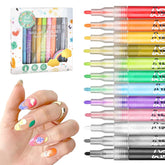 LZXLUKGIR nail art pen set with 12 colors for precise, vibrant nail designs.
