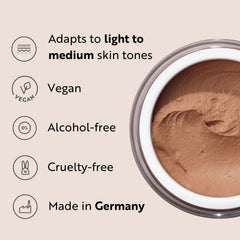 M. Asam mousse spread on hand reveals silky texture and light feel.