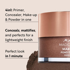 M. Asam Magic Finish silky texture close-up highlights natural matte look.