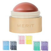 M Flush Balm Cream Blush Soft Peach compact shows natural glow on skin