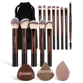 MAANGE 16pc makeup brush set packaging display for travel-ready kit