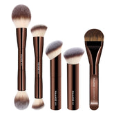 MAANGE 5-pcs foundation brush set coffee overview for versatile daily makeup