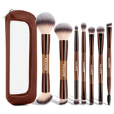 MAANGE 7-piece foundation brush set close-up for smooth blending.