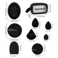 MAANGE beauty blender set showing soft sponges for seamless foundation blending