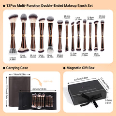 MAANGE dual-ended eyeshadow brush supports precise shading for defined eye looks.
