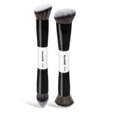Maange dual-ended makeup brushes set for versatile foundation and contour application.