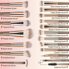 MAANGE foundation brush provides seamless blending for even skin tone.