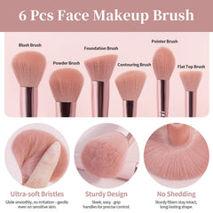 MAANGE premium synthetic bristles closeup showing soft blending performance