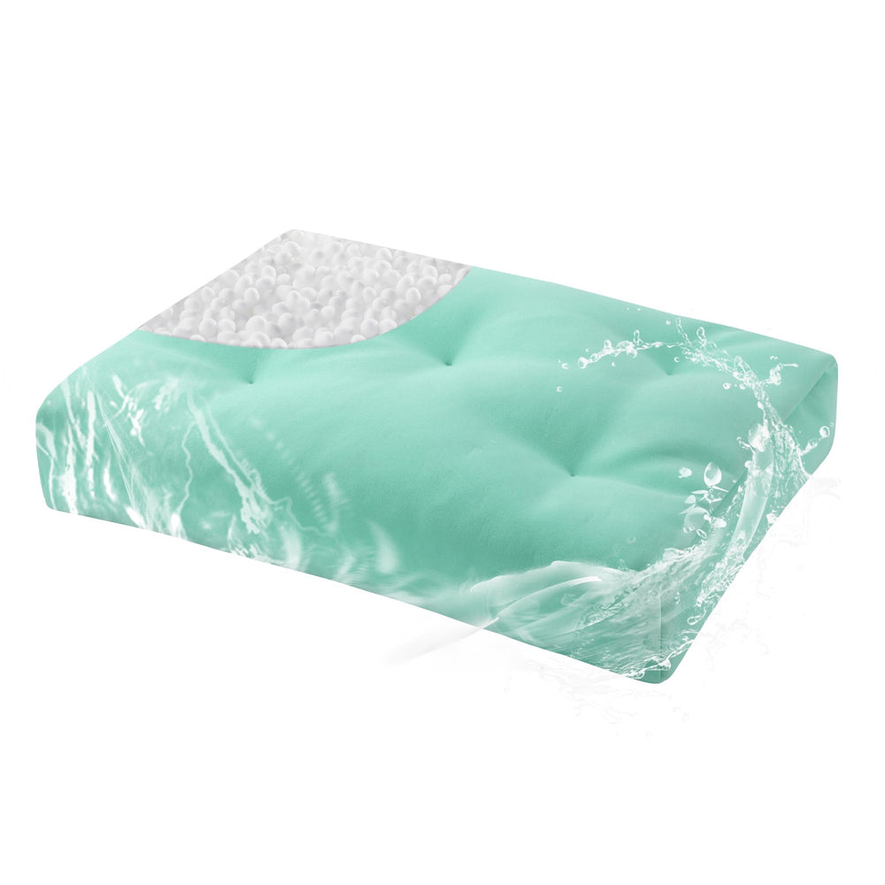 MABOZOO bath seat pillow side view with secure cushioning for soaking