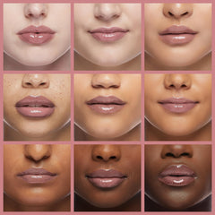 MAC Cremesheen Modesty lipstick swatch on skin, highlighting versatile pink nude shade for all skin tones.