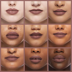 MAC Frost Lipstick O on lips highlights textured shine suitable for runway-inspired looks.