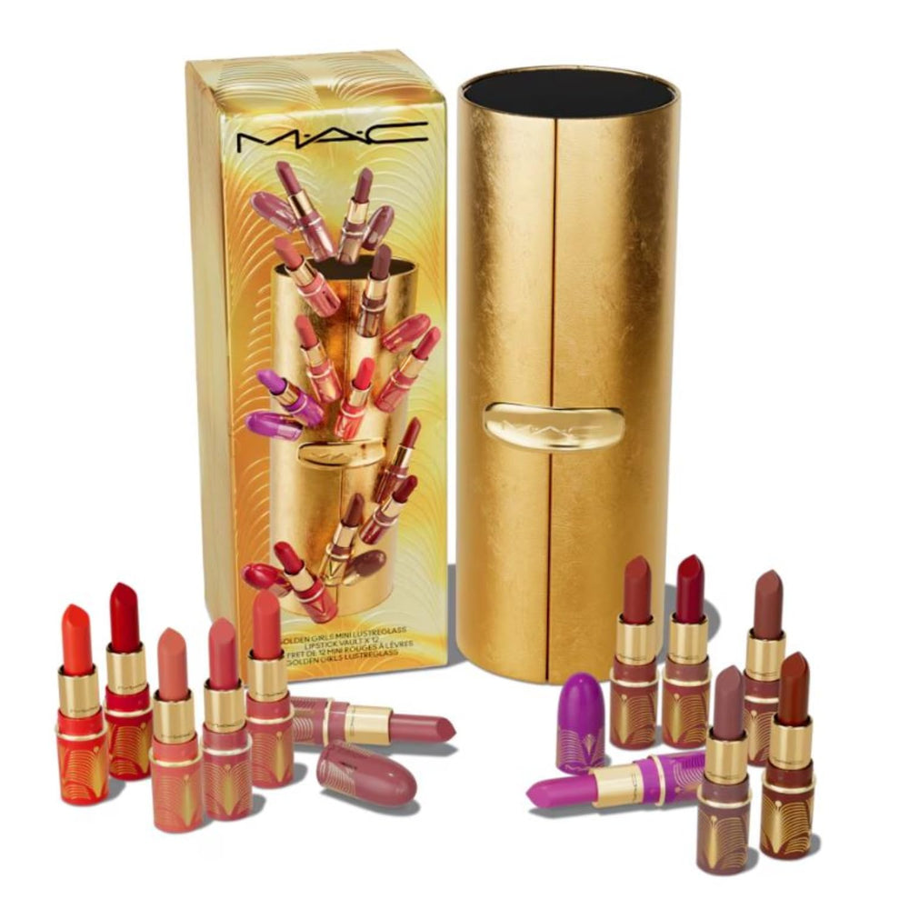 MAC Golden Girls vault box cover showcases gilded keepsake packaging for gifting