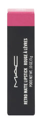 MAC Lipstick Retro Matte 705 closeup texture highlights the matte finish on lips.