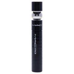 MAC MacStack Mascara application shows layered lashes with buildable volume