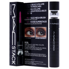 MAC MacStack Mascara macro brush shows defined lashes with volume throughout.