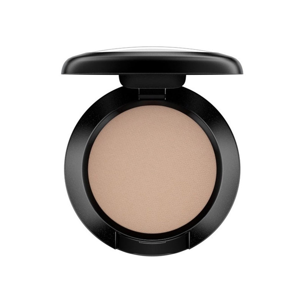 MAC Omega eyeshadow tube with matte finish for subtle, buildable color on light to medium skin