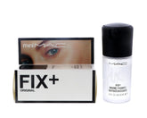 MAC Prep and Prime Fix Plus mini closeup highlighting radiant finish after spray.