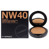 MAC Studio Fix Powder Plus Foundation NW40 compact close-up shows velvety matte finish with oil control.