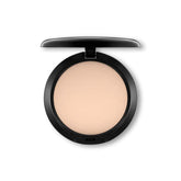 MAC Studio Fix Powder Plus Foundation NC15 compact open for long-wear, matte finish.