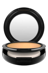 MAC Studio Fix Powder Plus Foundation NC43 demonstrates full-coverage, matte finish during everyday wear.