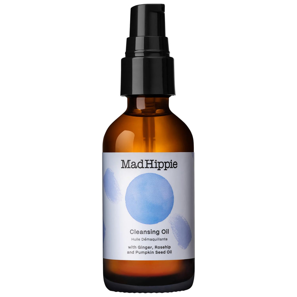 Mad Hippie cleansing oil bottle with pump for gentle daily cleansing on sensitive skin