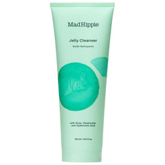 Mad Hippie Jelly Cleanser bottle close-up highlights hydrating jelly-to-milk formula