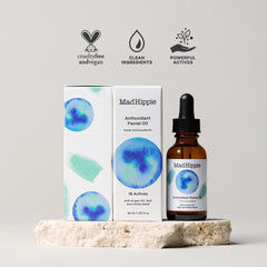 Mad Hippie Sea Buckthorn hemp oil blend scene hints at vitamin-rich nourishment for skin.