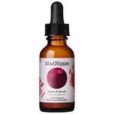 Mad Hippie Super A Serum bottle close-up showing triple retinoids and bakuchiol for smoother skin