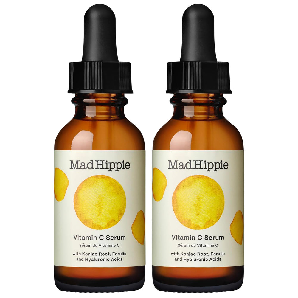 Mad Hippie vitamin c serum bottle close-up showing vegan glow potential