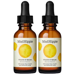 Mad Hippie vitamin c serum bottle close-up showing vegan glow potential