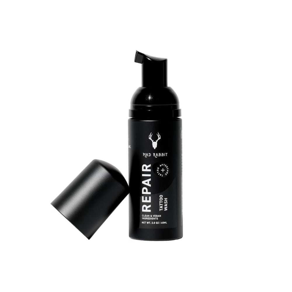 Mad Rabbit Tattoo Aftercare Soap bottle shown for fragrance-free healing and gentle cleansing.