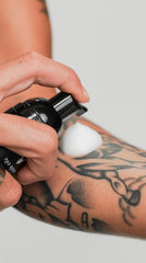 Mad Rabbit Tattoo Cleanser foams during application providing gentle cleansing.