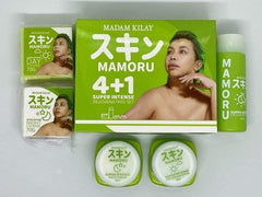 Madam Kilay Mamoru 4+1 rejuvenating set green cream tub close-up for smoother, radiant skin