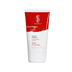 Madison Reed Color Therapy Rubino bottle showcases color-depositing hydration for refreshed brunette tones.