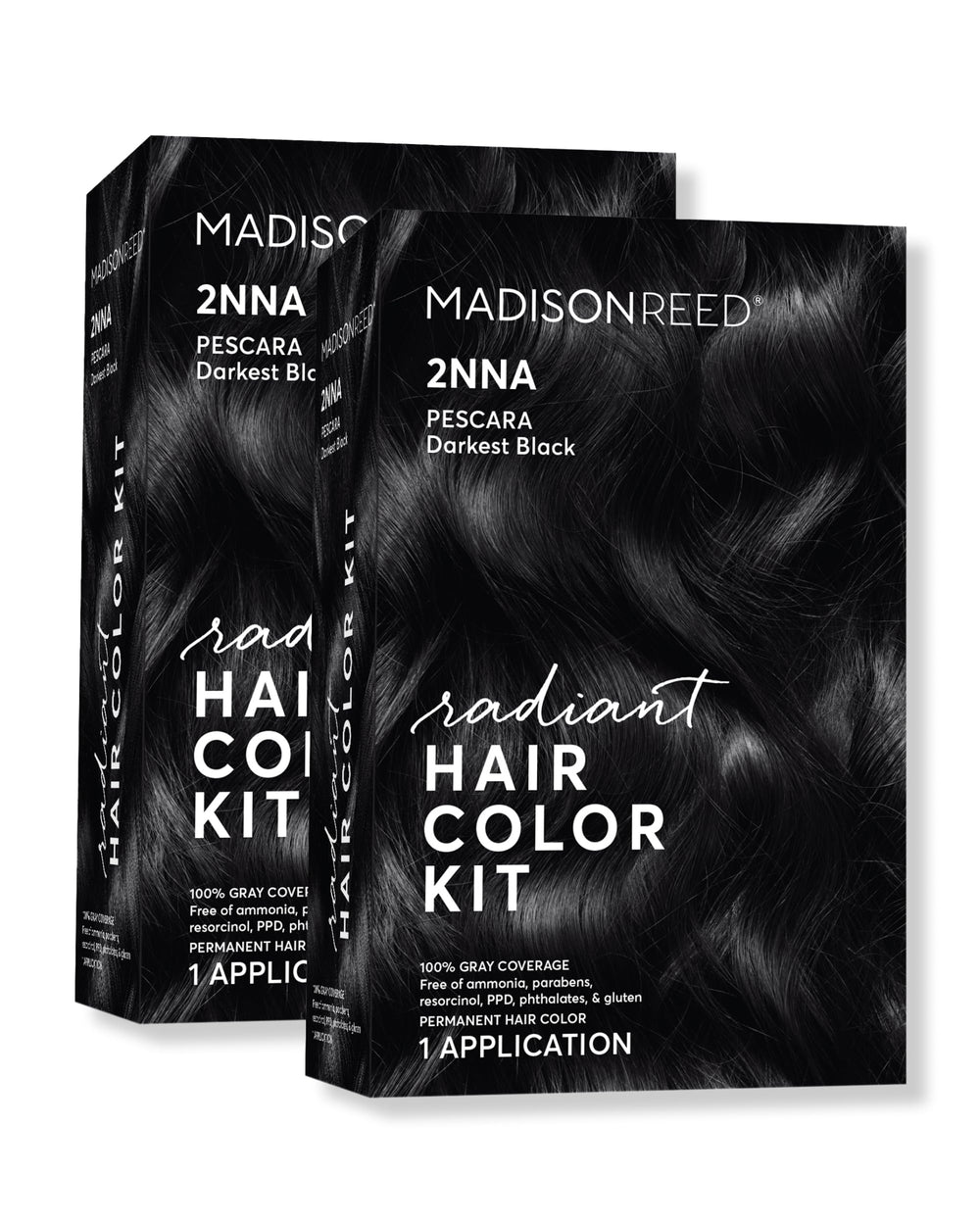 Madison Reed Pescara Black bottle closeup showing rich gray coverage