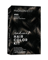 Madison Reed Radiant Color Kit box in Messina Brown showing 100% gray coverage option