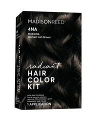 Madison Reed Radiant Color Kit box in Messina Brown showing 100% gray coverage option