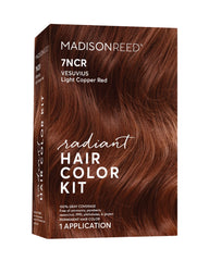Madison Reed Radiant Color Kit 7NCR Light Copper Red box showing complete at-home color kit