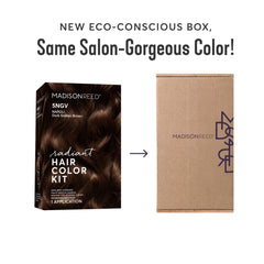Madison Reed Radiant Color Kit box back reveals included essentials for home use
