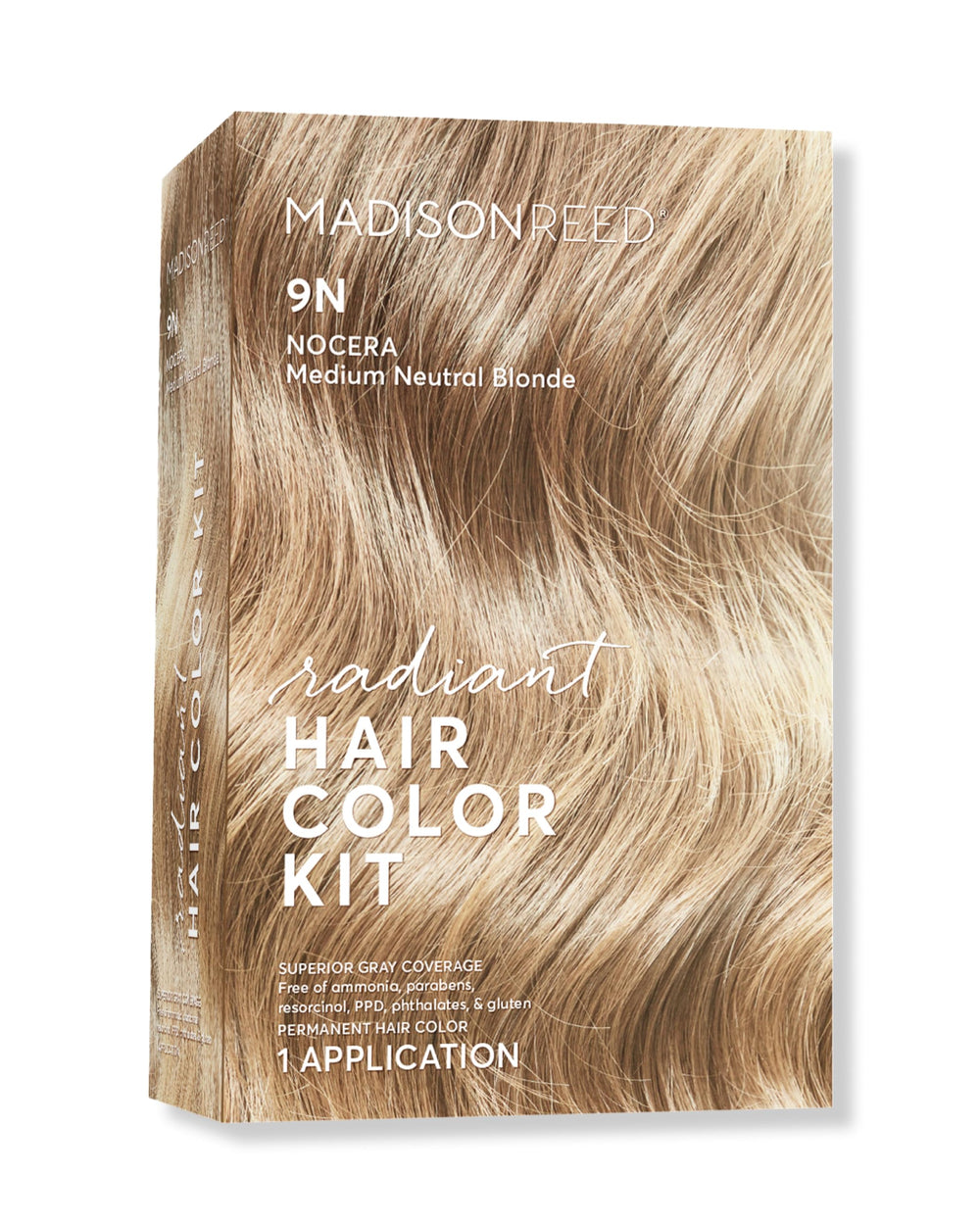 Madison Reed Radiant Color Kit box: all-in-one at-home dye for gray coverage.