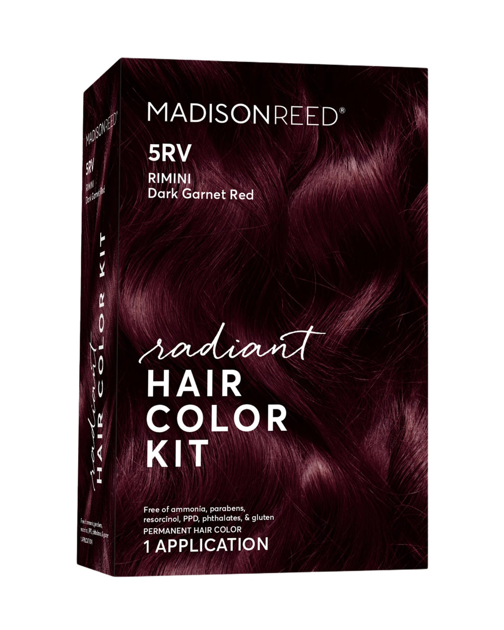 Madison Reed Radiant Color Kit dark garnet box showcases professional at-home color packaging