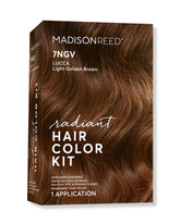 Madison Reed Radiant Color Kit Lucca Brown shows full gray coverage with dimensional warmth.