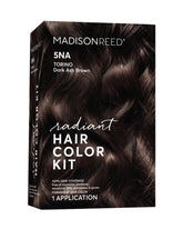 Madison Reed Radiant Color Kit Torino bottle pour demonstrates precise application for even gray coverage.