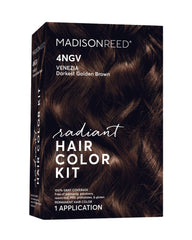 Madison Reed Radiant Color Kit Venezia Brown pour shows rich, even gray coverage.